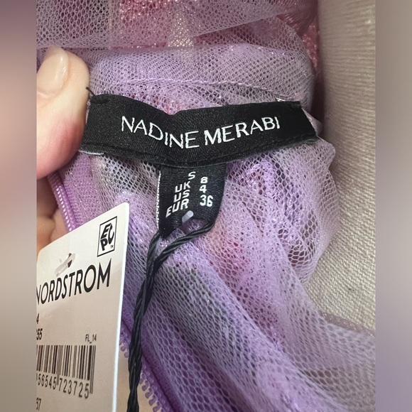 Nadine Merabi Isla Belted Ostrich and Turkey Feather Trim Minidress - Picture 5 of 13